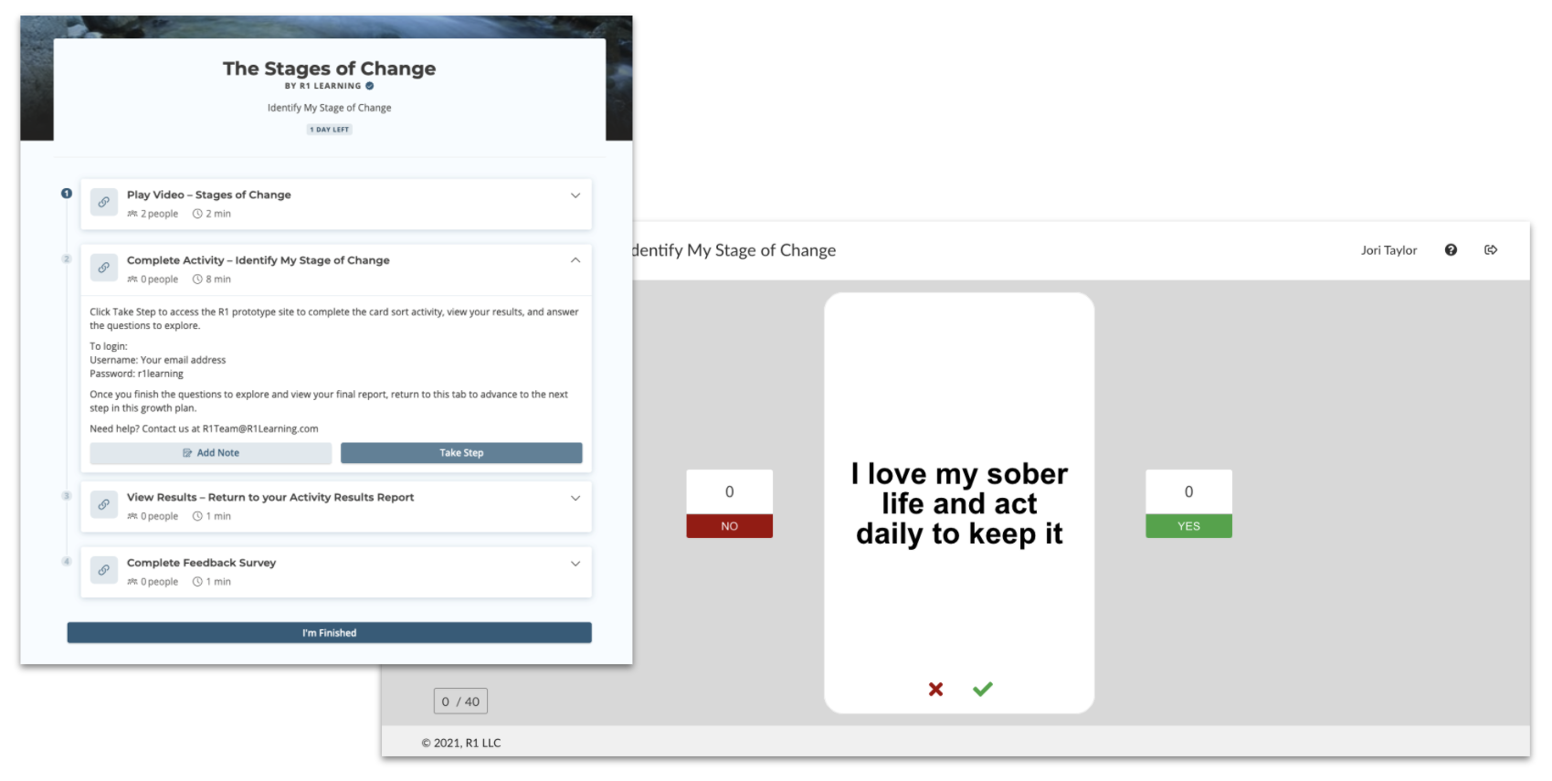 Stages of Change Growth Plan